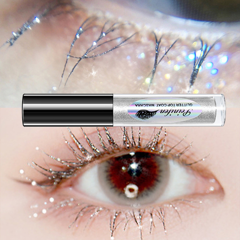 diamond glitter mascara quick dry water drop makeup long lasting waterproof curling thick shiny eyelash mascara shimmer makeup ► Photo 1/6