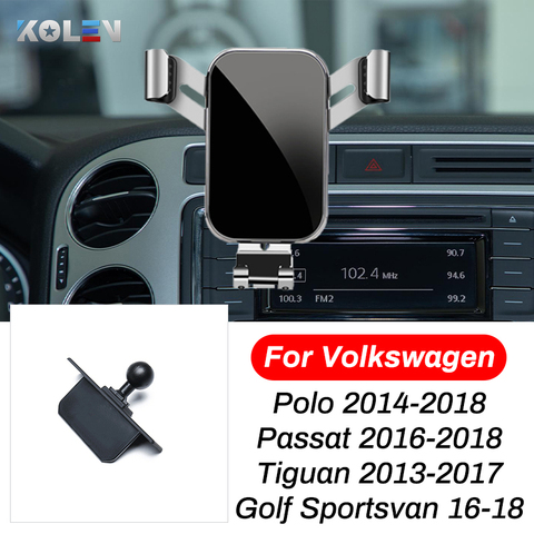 Car Mobile Phone Holder For Volkswagen VW Tiguan Passat Polo Golf Sportsvan 2013 2014 2016 2022 Gravity Stand Navigation Bracket ► Photo 1/6