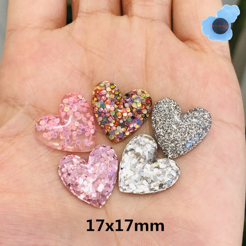 Novetly 1Pcs Heart-Shaped Colorful Sequins Shoe Accessories Shoe Buckle   For Charms Shoes Fit Wristbands Kid's Gifts ► Photo 1/6