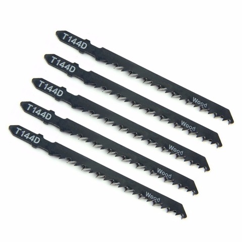 5Pcs T144D 100mm Jigsaw Blades Wood Cutter T-Shank Jig Saw Blade For Bosch Dewalt Hitachi Makita Festool ► Photo 1/4