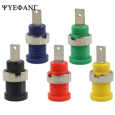 5Pcs Insulated Safety 4mm Banana Female Jack Panel Mount Socket Binding Post Connector ► Photo 1/5