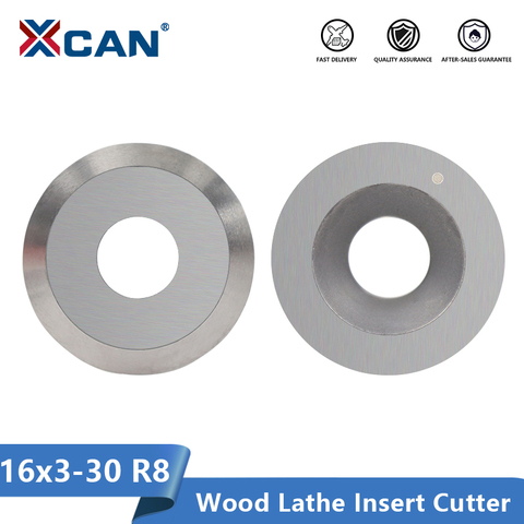 XCAN Round Carbide Insert Cutter 16mm 16x3-30 Degree R8 for Finisher Wood Turning Lathe Tools ► Photo 1/4