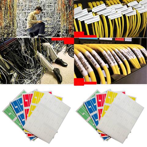 10 Sheets Self-adhesive Waterproof Tear Resistant Cable Labels Sticker Cord Identification Tags for Printer Duplicator A4 Size ► Photo 1/6