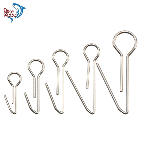 RoseWood 100pcs Stainless Steel Fishing Pin For Soft Lure Bait Saltwater Freshwater Fishing Head Lead Accessories Centering Pins ► Photo 1/6