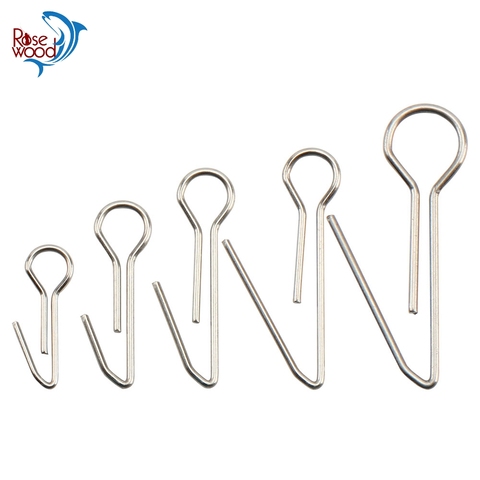 RoseWood 100pcs Stainless Steel Fishing Pin For Soft Lure Bait Saltwater Freshwater Fishing Head Lead Accessories Centering Pins ► Photo 1/6