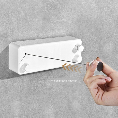 Double Row Clothesline Wall Mounted Retractable Clothes Dryer Steel Rope Wall Hanger Laundry Dryer Indoor Clothes Line WF ► Photo 1/1