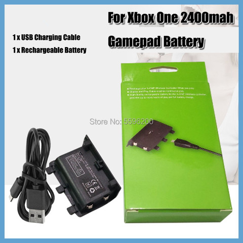 2400mAh Rechargeable Battery Pack With USB Cable For XBOX ONE Controller Wireless Gamepad Joypad Replacement Battery ► Photo 1/5