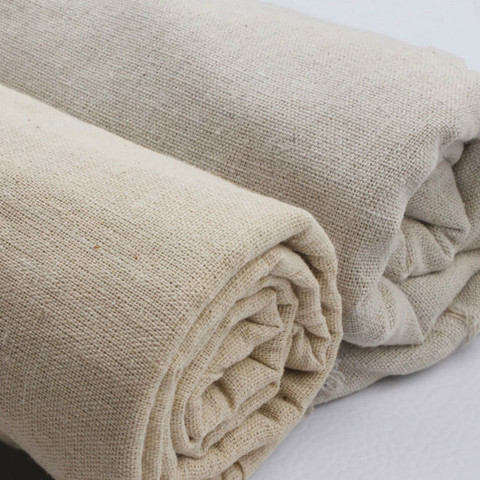 50cmx155cm Light Beige Vintage Hemp Solid Color Linen Fabric For Sewing Storage Bag And Pillow Case Background Fabric ► Photo 1/6