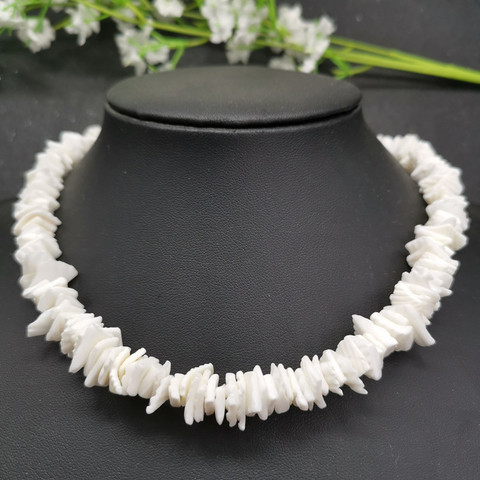 Fashion White Color Irregular Gravel Chip Choker Necklace For Women 2022 Bohemian Natural Shell Necklace Female Beach Jewelry ► Photo 1/6