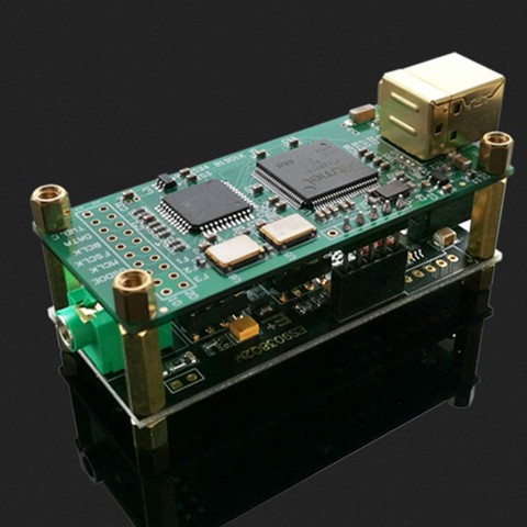 TZT for Amanero Interface + ES9038Q2M Audio Decoder Board Audio HiFi USB Sound Card Support DSD256 PCM 384Khz ► Photo 1/4