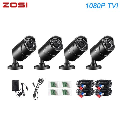 ZOSI 1080P TVI Bullet IR Security Cameras CCTV Camera Nightvision Waterproof IP67 Indoor Outdoor Street Camcorder for DVR Kit ► Photo 1/6