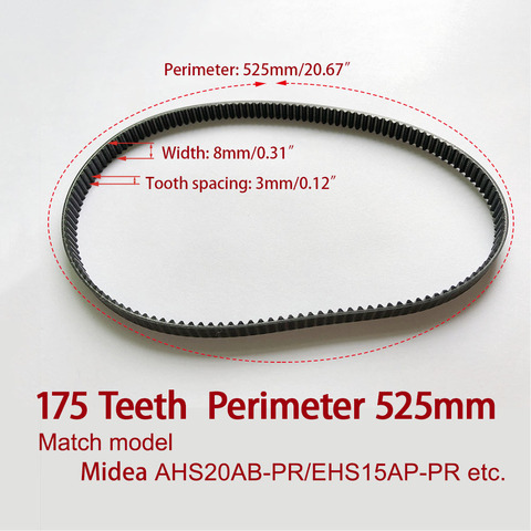 175T Breadmaker Conveyor Belts bread machine belts Bread Maker Parts 175Teeth Perimeter 525mm Kitchen Appliance accessories ► Photo 1/6