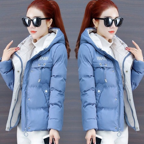 2022 New Winter Coat Women Thicken Parkas Hooded Women Plus Size M-4XL Wadded Jacket Short Parka Female Winter Jacket feminina ► Photo 1/6