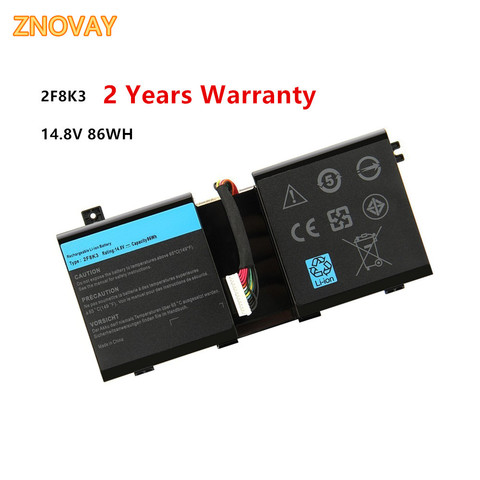 2F8K3 Laptop Battery for Dell Alienware 17 17X 18 18X M18X M17X ALW18D-1788 0KJ2PX 14.8V 86Wh ► Photo 1/2