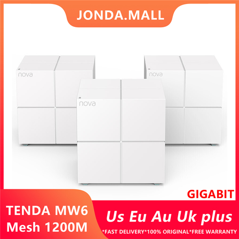 Tenda MW6 Nova Wireless Wifi Router Gigabit router 11AC Dual Band 2.4Ghz/5.0Ghz Wifi Repeater Mesh WiFi System APP Remote Manage ► Photo 1/6