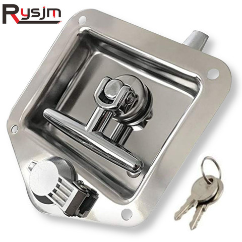 1 Pcs RV Yacht Door Lock Accessories Stainless Steel Toolbox Lock t-Toolbox Lock for Caravan Truck RV ► Photo 1/6