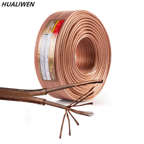 DIY Loud Speaker Cable Hi-Fi Audio Line Cable Oxygen Free Copper Speaker Wire for Amplifier Home theater KTV DJ System ► Photo 1/6