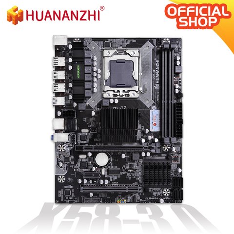 HUANANZHI X58 LGA 1366 X58 motherboard support RECC NON-ECC DDR3 and xeon processor USB3.0 AMD RX Series X5670 X5575 X5650 X5660 ► Photo 1/1