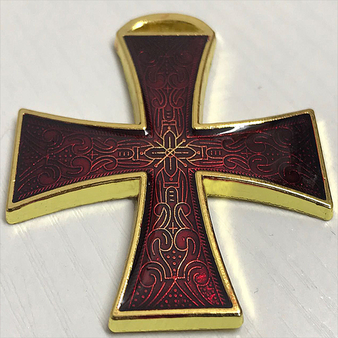 Templar Knight Red Cross Jewelry Medal 1870 Iron Cross EK2 Prussian Military Meditation Masonic Knight Red Cross Jewelry Badge ► Photo 1/6