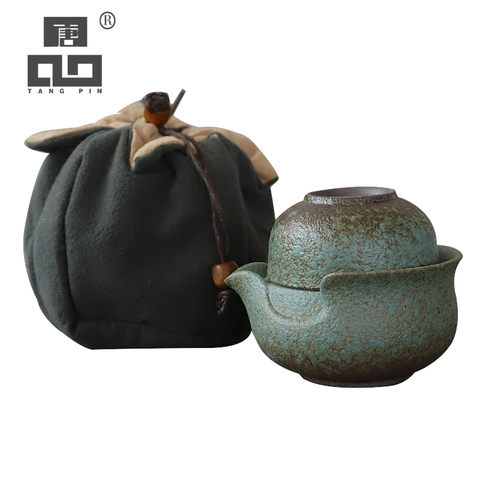 TANGPIN chinese ceramic teapot with 1 cup portable travel tea set drinkware ► Photo 1/6