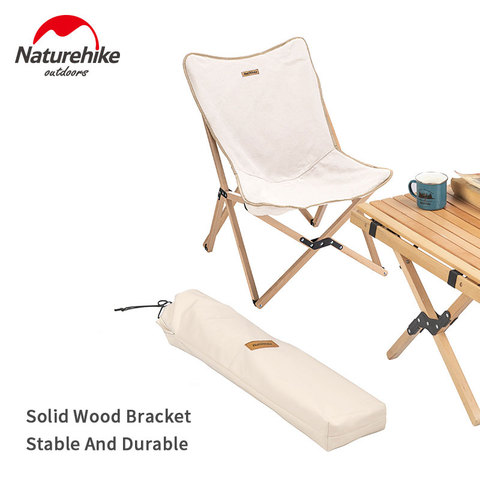 Naturehike Outdoor Folding, Folding Wooden Camp Chairs