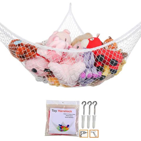 Mesh Net Toy Hammock Corner Stuffed Animals Kids Baby Hanging Storage Organizer ► Photo 1/1