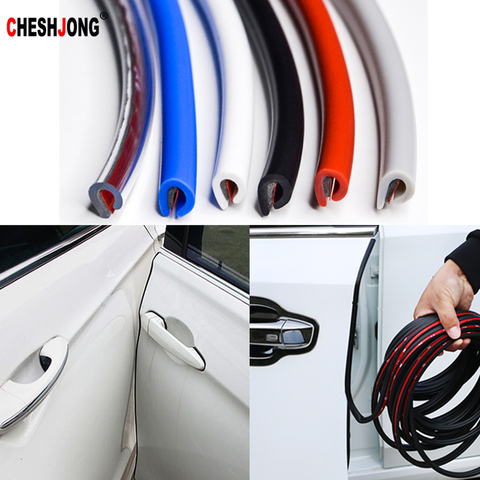 Cheshjong Car Door Trips Rubber Edge Protective 5M Strips Side Doors Moldings Adhesive Scratch Protector Vehicle For Cars Auto ► Photo 1/6