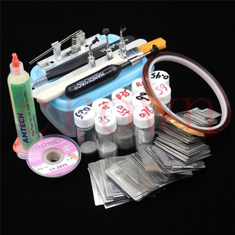 110pcs BGA Reballing Directly Heat Stencils + Solder Paste Balls BGA Reballing kit For SMT Rework Repair ► Photo 1/1