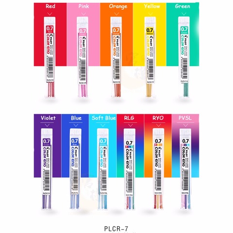 Pilot Color Eno Mechanical Pencil Lead 0.7mm Erasable Color Lead Water Soluble Soft Smooth Kid Drawing Sketch Stationery PLCR-7 ► Photo 1/6