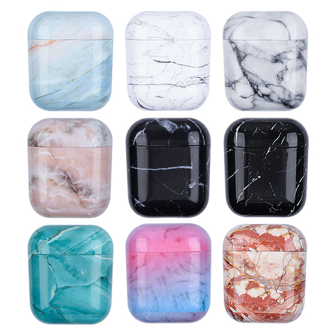 Marble Pattern Cases For Original Apple Airpods 1 2 Earphone Case Cute Cover For Apple Airpods 2 Air Pods 1 Shell Sleeve Coque ► Photo 1/6
