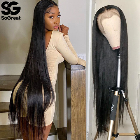 28 30 40 Inch Lace Front Human Hair Wigs for Black Women Pre Plucked  Brazilian Hair 13x4 Frontal Full Hd Straight Lace Front Wig - Price history  & Review | AliExpress Seller -