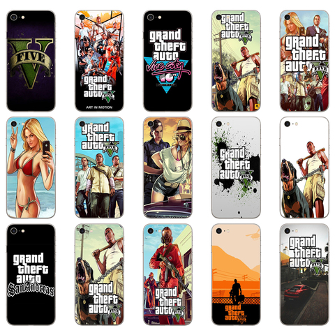 33DD Grand Theft Auto GTA V Soft Silicone Cover Case for iphone 5 5s se 6  6s 8 plus 7 7 Plus X XS SR MAX case - Price history & Review