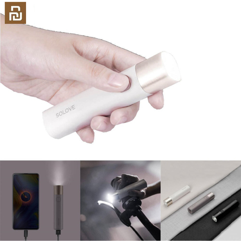 Original SOLOVE X3 USB Rechargeable Brightness EDC Flashlight 3000mAh Power Bank Mini LED Torch ► Photo 1/6