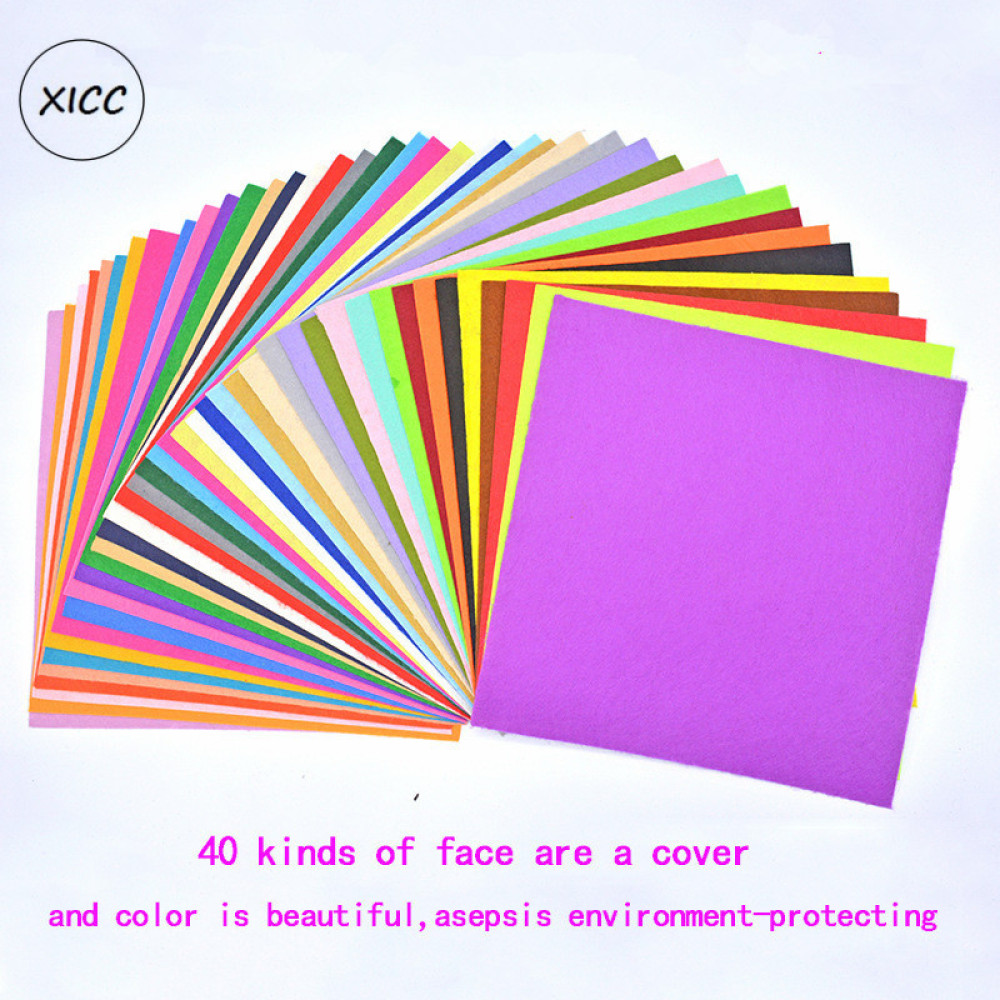 XICC New 40pcs Non Woven Wool Felts Fabric Home Decoration Pattern Bundle  for Sewing Dolls Crafts 15x15cm Handmade DIY Felt 1mm - Price history &  Review