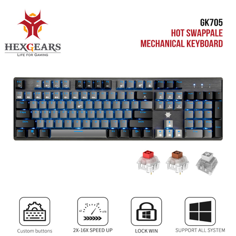 HEXGEARS GK715 Kailh BOX Switch Gaming LOL Keyboard Waterproof Hot Swap 104 keys Keyboard Pink Gaming Mechanical keyboard ► Photo 1/6