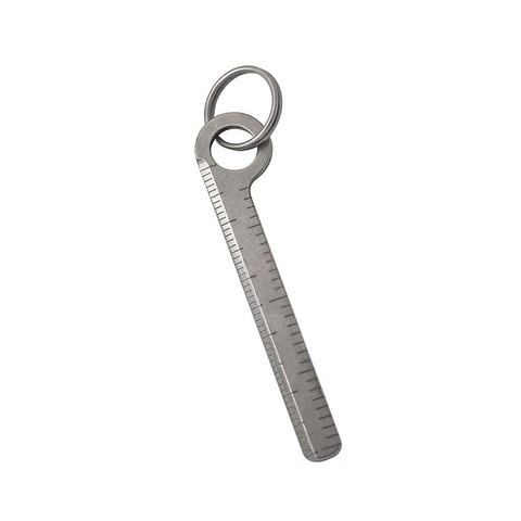 A207 TC4 Titanium alloy small ruler keychain portable ruler EDC measurement tool cm inch send titanium ring Multifunctional clip ► Photo 1/6