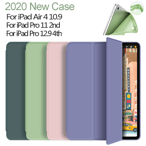 Silicone Cover For iPad Air 4 10.9 Case 2022 Smart Awake Capa for iPad Pro 11 Case 2nd 2022 Pro 12.9 4th Generation Case Funda ► Photo 1/6