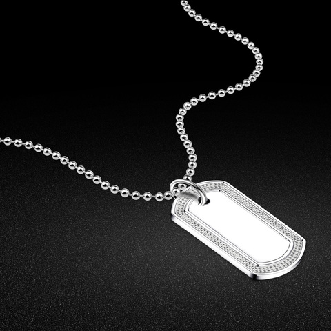 Men's 925 Sterling Silver Necklace Classic brand Pendant Silver Necklace Men's bead Necklace Charming Jewelry Solid Silver chain ► Photo 1/6