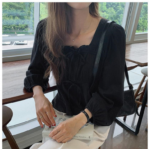 Embroidery Lace Spring femme Shirt Casual white Tops Girls Blouse Women Long sleeve Linen Cotton Plus Size Women Blouses femme ► Photo 1/6