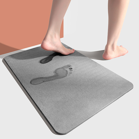 Anti-Slip Mats Diatomite Bath Mat 300*400mm Fast Drying Toilet Rug Quick Dry WC Mat Pebble Stone Foot Carpet In The Bathroom Set ► Photo 1/6