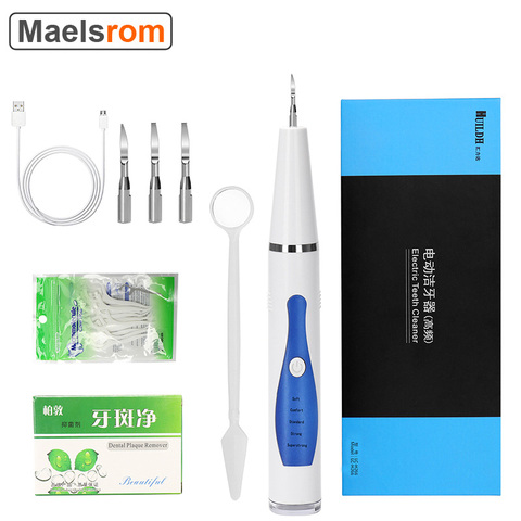 Home Ultrasonic Calculus Remover Portable Dental Scaling Electric Sonic Scaler Smoke Stains Tartar Scraper Teeth White Device ► Photo 1/6