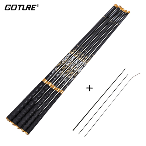 Goture SEEKER 24T Carbon Fiber Telescopic Fishing Rod Stream Hand Pole Carp Feeder Tenkara Fishing Rods 3.6m 4.5m 5.4m 6.3m 7.2m ► Photo 1/1