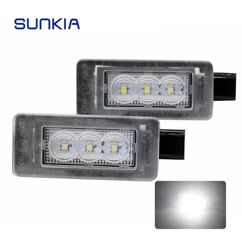 SUNKIA Auto LED License Plate Lamp for Peugeot 207/208/308/Citroen C5 Match Perfectly Brighter than Stock Lamps Hot Sale ► Photo 1/6