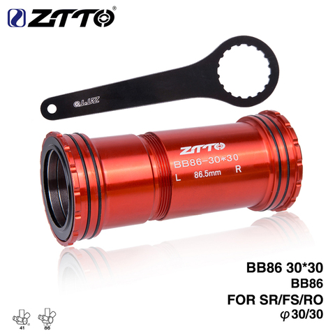 ZTTO BB86 30 Press Fit Bottom Brackets 4 Bearings for Road Mountain bike 30mm Crankset BB Rotor chainset ► Photo 1/6