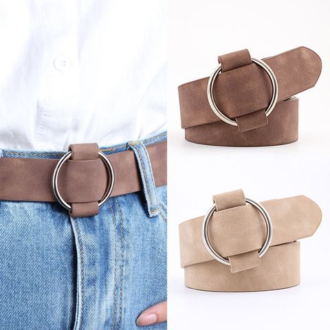 Suede Round Belts Modeling Belts for Women Without Buckles Waist Belt Straps  Ladies Leisure Dress Jeans Wild Waistband ► Photo 1/6