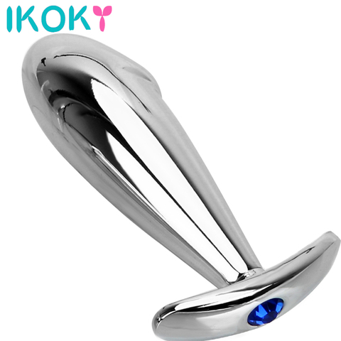 IKOKY Metal Anal Plug Adult Erotic Toys Anal Massage Butt Plug Dildo Sex Toys For Women Female Masturbation ► Photo 1/6