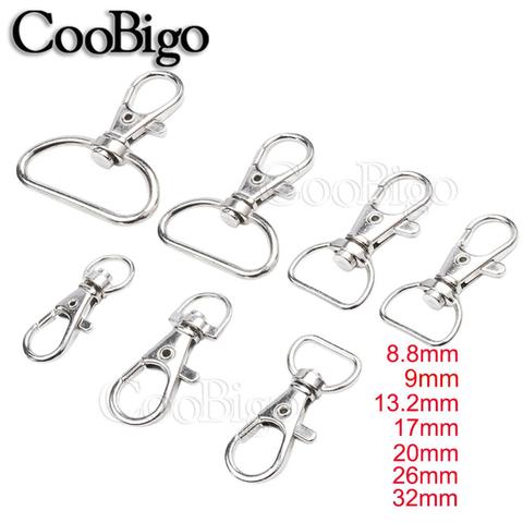 10pcs Metal Carabiner Clip Swivel Trigger Dog Buckle Keyring Key Hooks Retaining ring DIY Craft Lobster Clasp 7 Sizes ► Photo 1/6