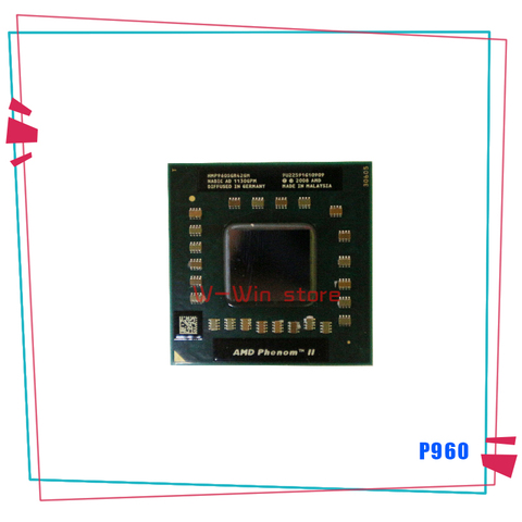 AMD Phenom II Quad-Core Mobile P960 1.8 GHz Quad-Core Quad-Thread CPU Processor HMP960SGR42GM Socket S1 ► Photo 1/1