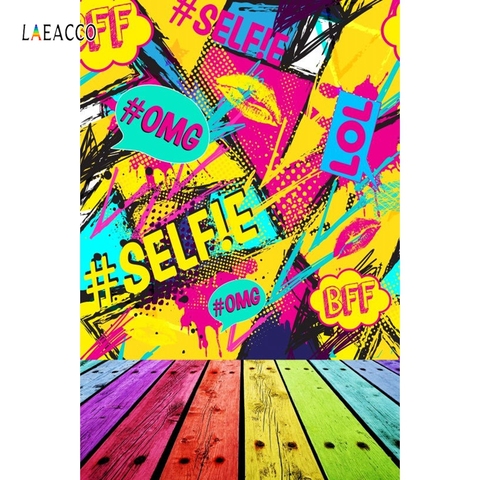 Laeacco Pop Art Comic Speech Bubbles Grunge Photography Backgrounds Vinyl Custom Camera Photographic Backdrops For Photo Studio ► Photo 1/5