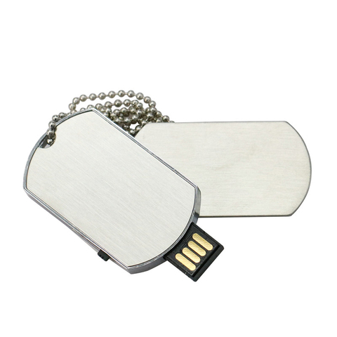 Necklace Military Tag Shape USB Flash Drive PenDrive Memory Stick Disk Pen Drive 4GB 8GB 16GB 32GB Funny U Disk Flash Man Gift ► Photo 1/4